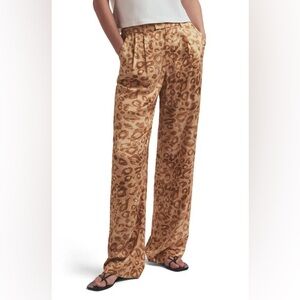 Favorite Daughter Favorite Pant Wide Leg Leopard Print in Tan and Brown